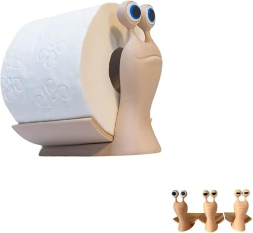 Fosoloni Toilettenpapierhalter in Schneckenform, Witziger Die Toilettenschnecke, 3D-Gedruckter, Schnecken-Toilettenpapierhalter Im Stehen, klopapierhalter lustig Badezimmer-Deko & Ersatzrollenhalter