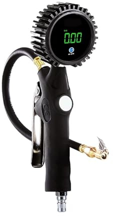 Gonfleur Numérique Avec Manomètre Pistolet Pneus | Pistolet de gonflage rapide et dégonfleur pour l'entretien du véhicule, équipé d'un manomètre