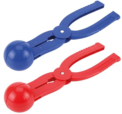 Active Peak 2-pack Snöbollstänger Snöbollsmakare för Perfekta 7 cm Bollar Robust Snöbollspress för Barn och Vuxna Inga Kalla Händer Hållbart Vinterleksak (Set om 2 röda och blå)