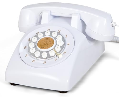 RetroVox Audio Guest Book Wedding Phone, A White