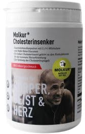 Molkur Cholesterinsenker Pulver – mit Hafer-Beta-Glucanen zur natürlichen Cholesterinreduktion – Herzgesundheit & LDL-Senkung – Erdbeergeschmack, Stevia, ohne Phytosterine