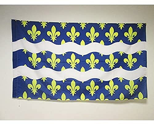 AZ FLAG Drapeau Seine-et-Marne 150x90 cm Français Polyester 100D Fourreau | Usage intérieur et extérieur Drapeau décoratif coutures doubles et bords renforcés avec fourreau pour mât