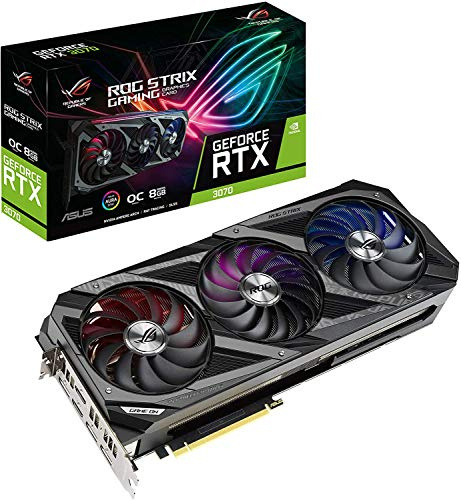 ASUS ROG Strix Carte Graphique NVIDIA GeForce RTX 3070 (PCIe 4.0, 8 Go GDDR6, HDMI 2.1, DisplayPort 1.4a, Axial-Tech Fan Design, 2.9, Super Alloy Power II, GPU Tweak II)