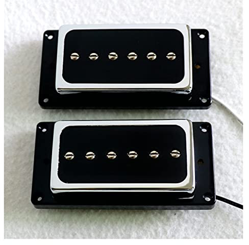 Alnico 5 Pickup P90 Humbucker Guitar Pickup avec Bagues De Guitare À Anneaux Noirs Préwired Ensemble micros Guitare