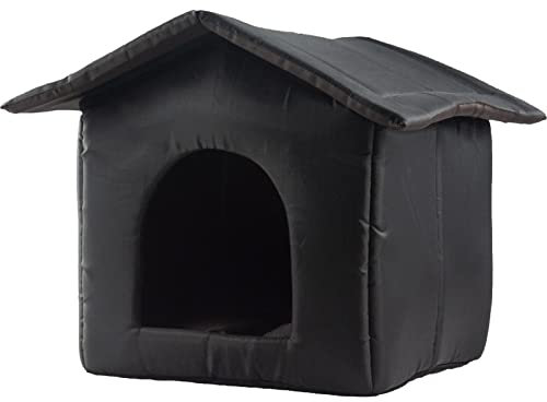 Katzenhäuser für Katzen im Freien, kleine Hundezeltkabine für drinnen und draußen, Wildkatzen, Hundehaus, wetterfest, warm und isoliert, Katzenhütte für streunende Katzen (L)