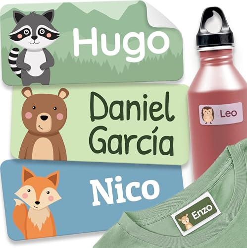 180 Stick on Name Labels for Clothes Kids - Personalised Name Tags for Clothes, School and Nursery - Waterproof and No-Iron Name Stickers for Kids