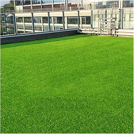 Erba artificiale sintetica ad alta densità per cortile esterno tetto drenaggio Pet Dog Grass Mat 2,5 cm di spessore verde giardino prato tappeto 150 x 200 cm