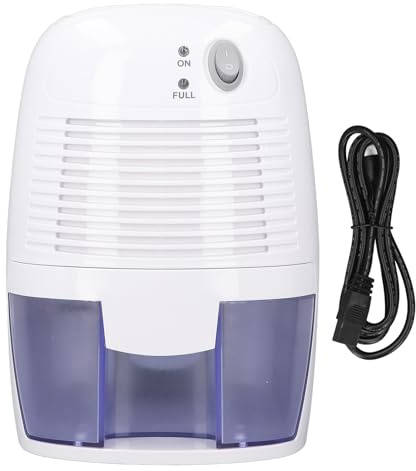 Zerodis Mini Deshumidificador, Potente de Absorción de Humedad, Control Inteligente Portátil Compacto de bajo Ruido para el Hogar, RV, Baño, Dormitorio, Armario, Coche, Habitación
