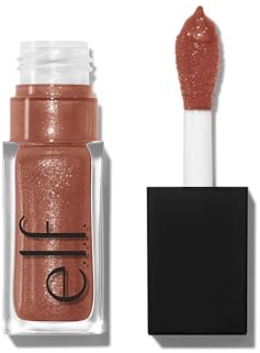 e.l.f. Glow Reviver Lip Oil, Nourishing and Hydrating with High-Shine Glimmer Finish & Sheer Wash of colour, Minty Scent, Non-Sticky, Vegan & Cruelty-free, Super-neutral