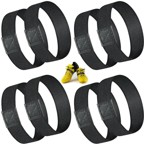 CONJURAIDE 8 Stück Schnürsenkel Fixierband, Schnürsenkel Fixierband Fussball Kinder Halter Fussball Schnürsenkelhalter Anti Loose für Fußballschuhe Hoher Absatz
