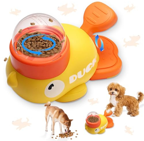 Shinybox Slow Feeder 2-in-1 Intelligenzspielzeug für Hunde - Reduziert Blähungen & Schlingen, Futter-Ente für Kleine & Mittlere Hunde