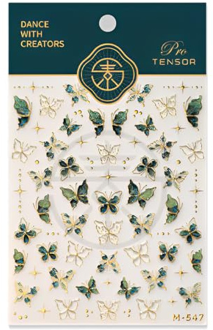 GGUFAY Primavera Fiore Farfalla Adesivi Unghie Nail Art Stickers Autoadesivi Decorazioni Nail Art Disegni Premium, Adesivi Per Unghie