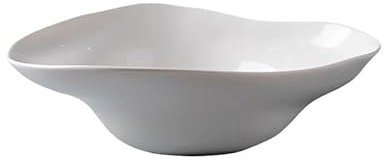 Piatti Moderni Ciotola profonda cinese irregolare da 8 pollici, bianca, for cucina d'albergo, speciale piatto freddo creativo, stoviglie di concezione artistica Piatto Fondi(8 in)