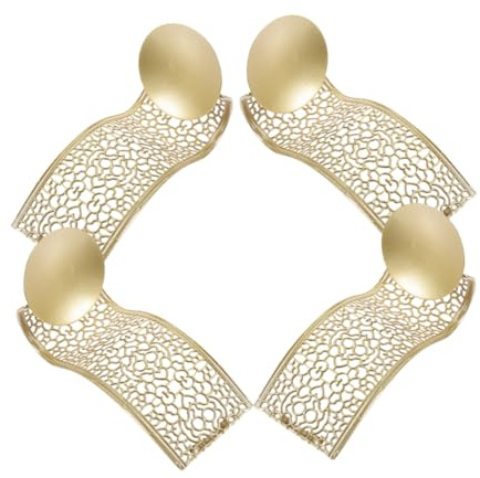 BESPORTBLE 4 Piezas Candelabro de Pared de Hierro Soporte Colgante para Vela Decorativa Accesorio Elegante para Salón Dormitorio y Entrada Resistente y Duradero