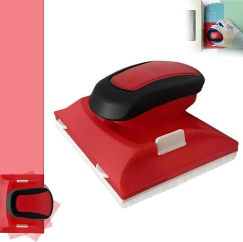 Suzmei Professional Paint Edger Tool, Red and Black, Rotatable Handle, 12cm x 9cm Paint Pad, Flawless Edge Painting for Walls, Ceilings and Corners, Easy-Lock Buckle Design