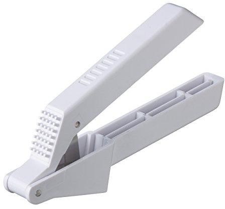 Prensa para ajos KitchenCraft, plástico, blanco, 16 x 4 cm