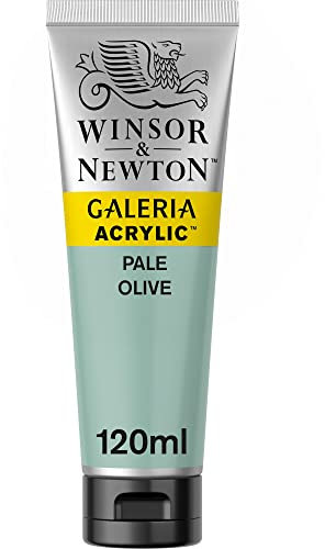 Winsor & Newton 2131435 Galeria Acrylfarbe, hohe Pigmentierung, lichtecht, buttrige Konsistenz, 120 ml Tube - Olivgrün Hell