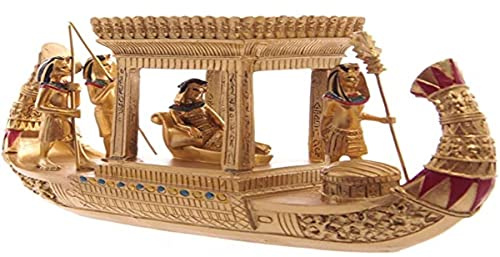 Puckator gyllene egyptisk baldakin båt - heminredning vardagsrum dekoration - gåvor för män kvinnor