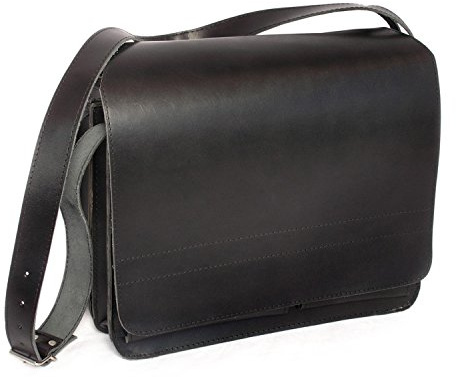 Jahn-Tasche - Große Aktentasche/Lehrertasche Größe XL aus Leder, Schwarz, Modell 675