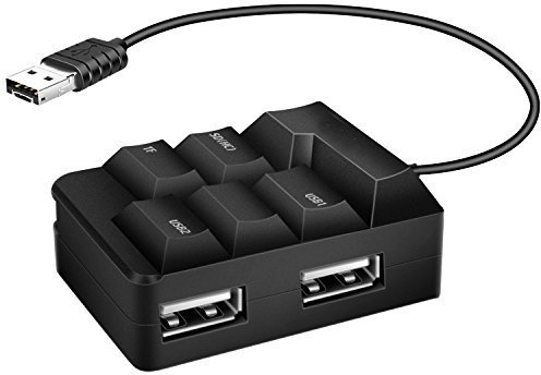 Nuevo 6 en 1 Micro USB a USB/cable USB OTG SD (HC)/TF lector de tarjetas con 2 conexiones USB Hub para PC/Android/Tablet/Samsung Galaxy/HTC/LG y más – negro