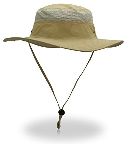 Saoirse.Hats Hut Herren Sommer Outdoor, Sonnenhut Männer UV Schutz, Fischerhut Unisex Faltbar Atmungsaktiv, Wanderhut Erwachsene Größe 60, Khaki