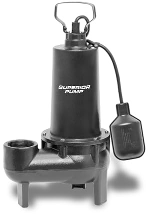 Superior Pump 93501 1/2 Gusseisen-Abwasserpumpe mit Schwimmerschalter, 0,5 PS