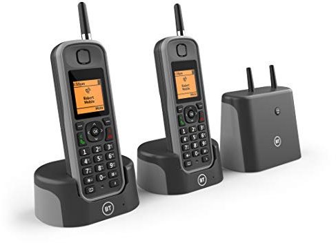 BT 79483 Elements 1 km Range IP67 Rated Cordless Phone with Answering Machine and Nuisance Call Blocker, Twin Handset Pack