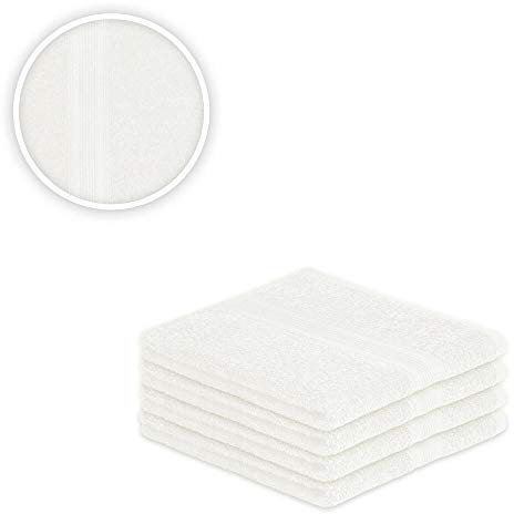 EXKLUSIV HEIMTEXTIL Handtuch Spar Set Baumwolle 500 g/m² Weiß 4 x Handtuch 50 x 100 cm