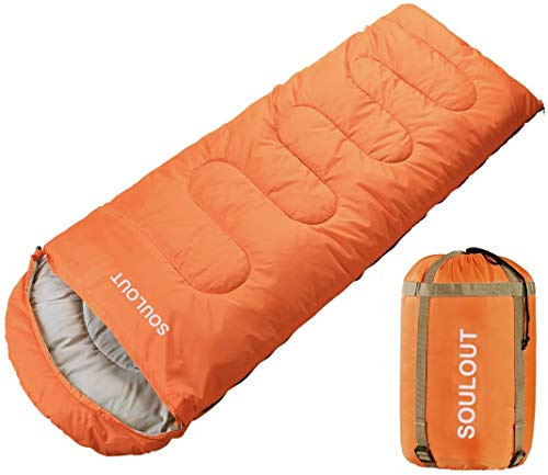 SOULOUT Schlafsack 3-4 Jahreszeiten - Wasserdichter Leichter Deckenschlafsack für Camping, Reisen und Outdoor-Aktivitäten -Ideal für Erwachsene und Kinder - 220 x 83 cm