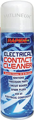 HitlineUK ELECTRICAL CONTACT CLEANER CLEANING SPRAY AMP GUITAR Hi-Fi SWITCH CIRCUIT DUAL LUBE (200ML)