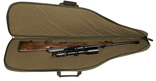 Härkila gepolstertes Futteral mit Tasche für Langwaffen Single Slip 125 cm - Gewehrtasche für Zielfernrohr und Schalldämpfer | Gun Bag Waffentasche für Langwaffe