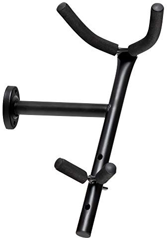 Classic Cantabile AS-21 Saxophon-Wandhalter - Für Alt- und Tenorsaxophone - Für Wandmontage - Schwarz