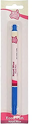FunCakes Food Pen Bleu Royal: Stylo Alimentaire pour Décoration de Gâteaux, Pâtisseries et Desserts, Pointe Flexible pour Lignes Épaisses et Fines, Idéal pour Personnaliser, Certifié Halal