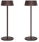 K-Bright 2 pezzi Lampada da tavolo, Luce calda Colore 3000K, Impermeabile IP54 lampade da tavolo senza fili, Ideale per cene in giardino, pub, feste, terrazze(Rosso ruggine)