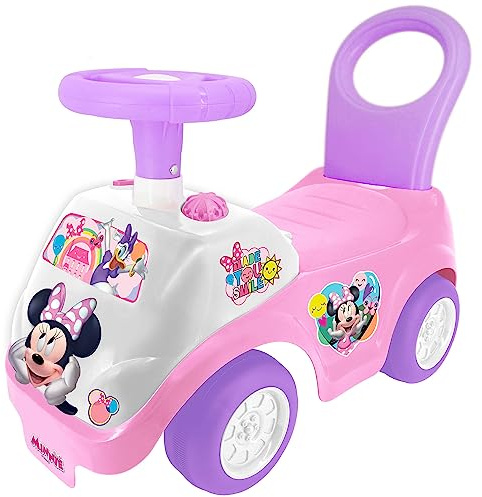 Kiddieland Disney Minnie Mouse Lights & Sounds Ride-On Push Toy Car