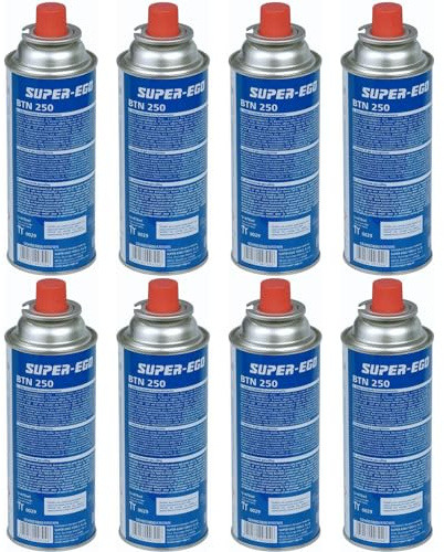 KROWN - Pack de Cartuchos K-250 de Gas Butano 227g para Hornillos Quemadores, Cartucho de Gas para Camping K-250, Bombonas (17 Unidades)