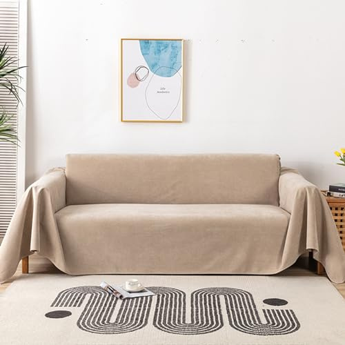 Sofa-Decke Kordel Antirutsch-Sofadecke wasserdichte Sofadecke Für Couch, Sessel und Bett Staubdicht und katzenkratzfest (Farbe : Braun, Größe : 180x90cm/70.8x35.4in)