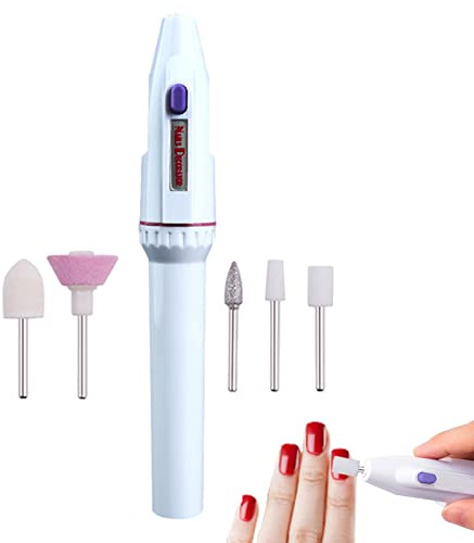 Lime per unghie elettriche, macchina per trapano per unghie portatile, strumenti di lucidatura per manicure, di cura delle unghie a forma di penna ricaricabile, lucidatore per unghie elettrico