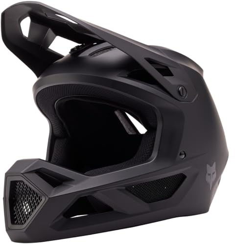 Fox Racing Rampage MT BLK CE/CPSC MTB Helm – leichte ABS-Schale – 360° Belüftung – MIPS – verstellbares Visier – GoPro-Halterung – Goggle-kompatibel – Matte Black, Größe: M