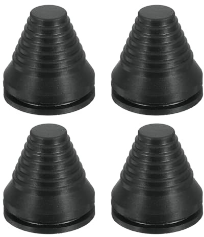 sourcing map Tower Shaped Grommet, 4 Pcs 1-3/8(35mm) Inner Diameter, Rubber Grommets Firewall Plug Grommets Hole Plug for Wire Cable Plug Plumbing, Black