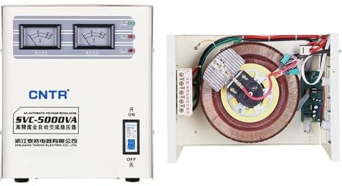 MAHWER Stabilizzatore di Tensione Domestico, stabilizzatore di Corrente Domestico monofase 220V con condizionatore di Potenza con Protezione da sovratensione(5000W)