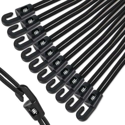 Farerkass elastici con ganci 25 pezzi, Elastiche con gancio 25 cm, tenditore in gomma Corda Elastica, elastiche per teloni, uso esterno, bagagli e bagagli, campeggio