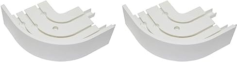 GARDINIA Rundbögen P2Ü mit Blende, Für Vorhangschienen, 13,5/13,5 cm, Weiß, 2 Stück (Packung mit 2)