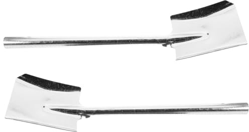Cabilock 2pcs Pelle Métallique Multifonction en Fer pour Jardinage et Cheminée, Pelle à Ameublir le Sol Finition Fine et Haute Efficacité, Outil Domestique Pratique