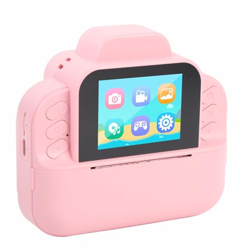 Kids Instant Print Camera, 48MP HD Photos 1080P Video 6X Zoom Digital Video Cameras, Gifts for Girls Boys Ages 3-12 (Rose)