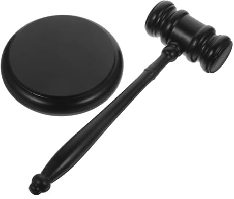 ARTIBETTER 4 Set giudice martello asta attrezzo puntello chiave cameriere martelletto per giudice Il giudice Hammer è nero Gavel Judge Gavel martelletti del giudice martello legale Di legno
