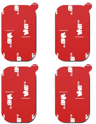 Coolpow Cinta Adhesiva Doble Cara Extrafuerte, Cinta Doble Cara Extrafuerte 4 PCS Tiras Adhesivas, Resistentes Al Agua Y Altas Temperaturas Para Soporte Movil Coche Magsafe Base, Cámara De Salpicadero