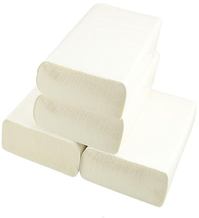 FRCOLOR 4 Rollen Extra Dicke Papierhandtücher zum Händetrocknen Saugstarkes Küchenöl Absorbierendes Papier für Toilette Haushalt Büro und Hotel Weiches Hautfreundliches Zellstoffmaterial