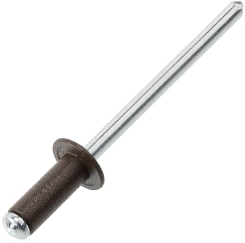 AERZETIX – Set mit 60 Blindnieten Ø4x10 mm mit Flachkopf RAL 8014 braun Sepia | aus Aluminium/Stahl | für schnelle Metallverbindungen und ästhetische Befestigungen