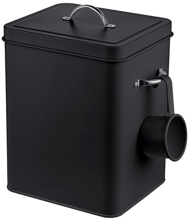 Relaxdays Box detersivo 6 L, Metallo, per in Polvere con misurino, Design retrò, Anche Cibo